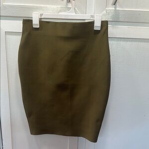 Green Mini Pencil Skirt for Work